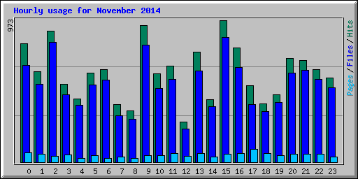 Hourly usage for November 2014