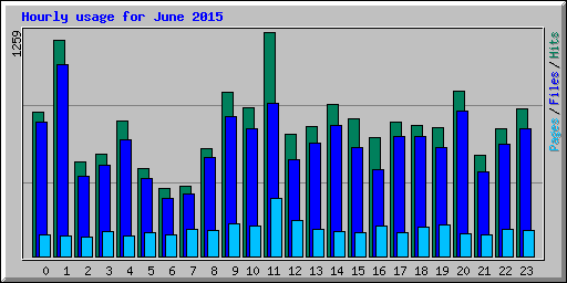Hourly usage for June 2015