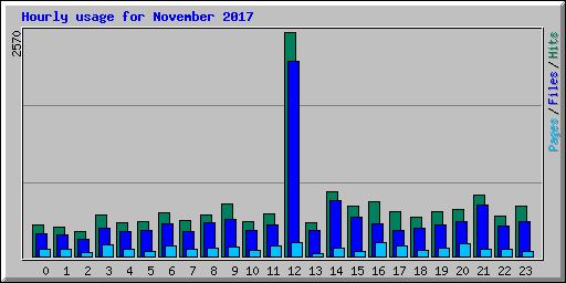 Hourly usage for November 2017