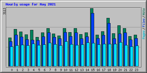 Hourly usage for May 2021
